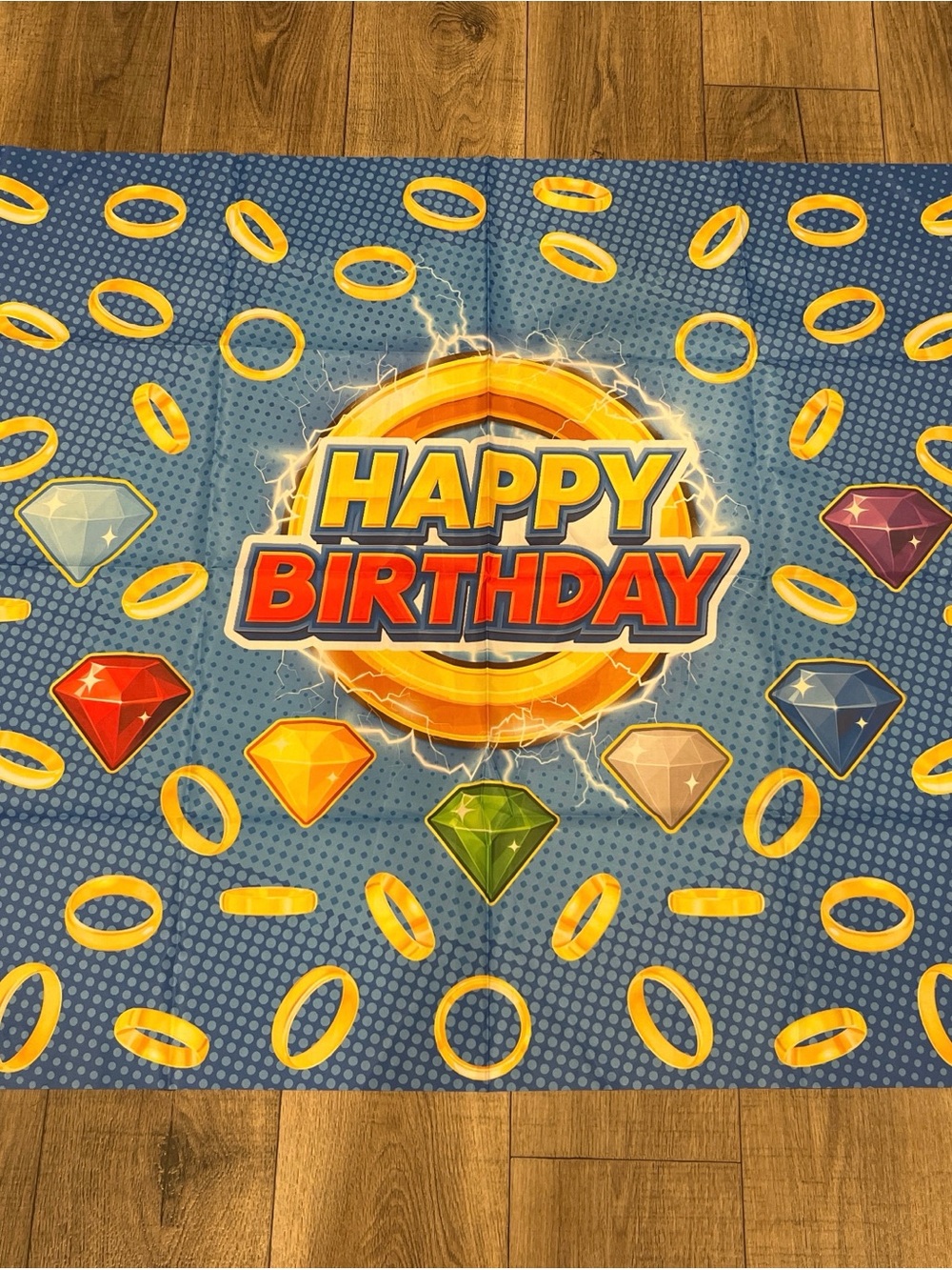 Sonic Birthday Party Banner Backdrop 39x58